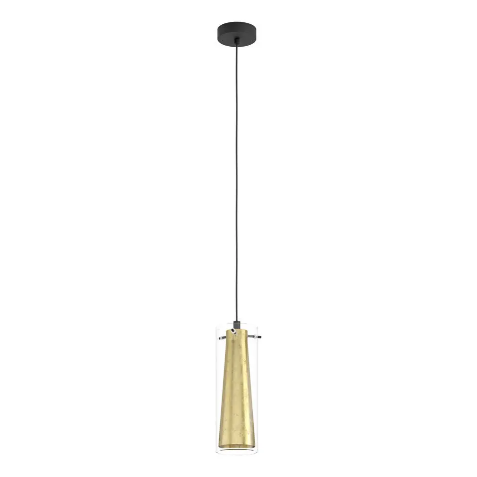 EGLO Pinto Gold Hanglamp - E27 - Ø 18 cm - Zwart