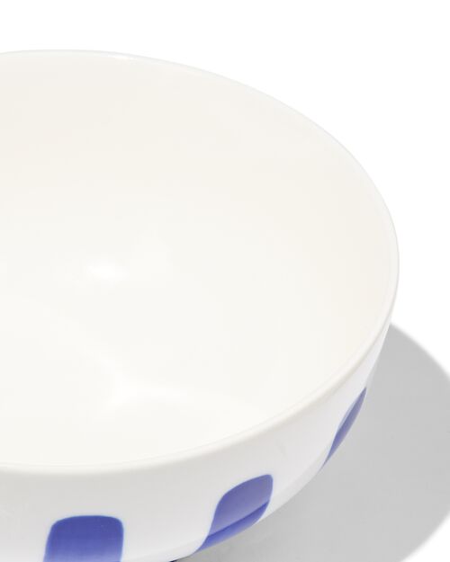 bol Ø11cm - new bone blanc et bleu - vaisselle dépareillée