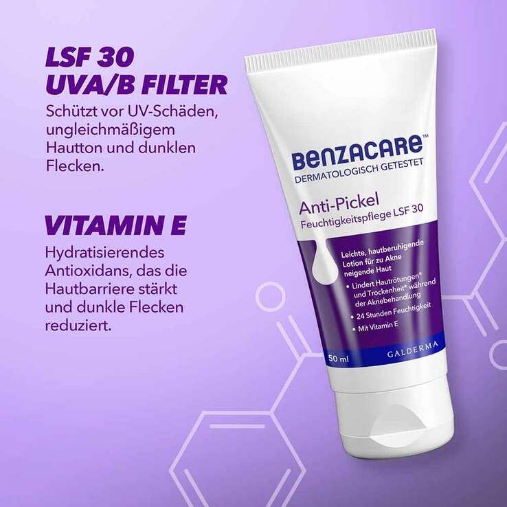 Benzacare Anti-Pickel Feuchtigkeitspflege SPF 30, 50 ml