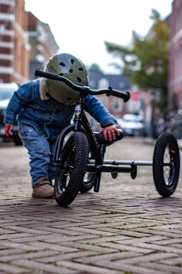 Trybike - løbecykel, 3 hjulet, Sort
