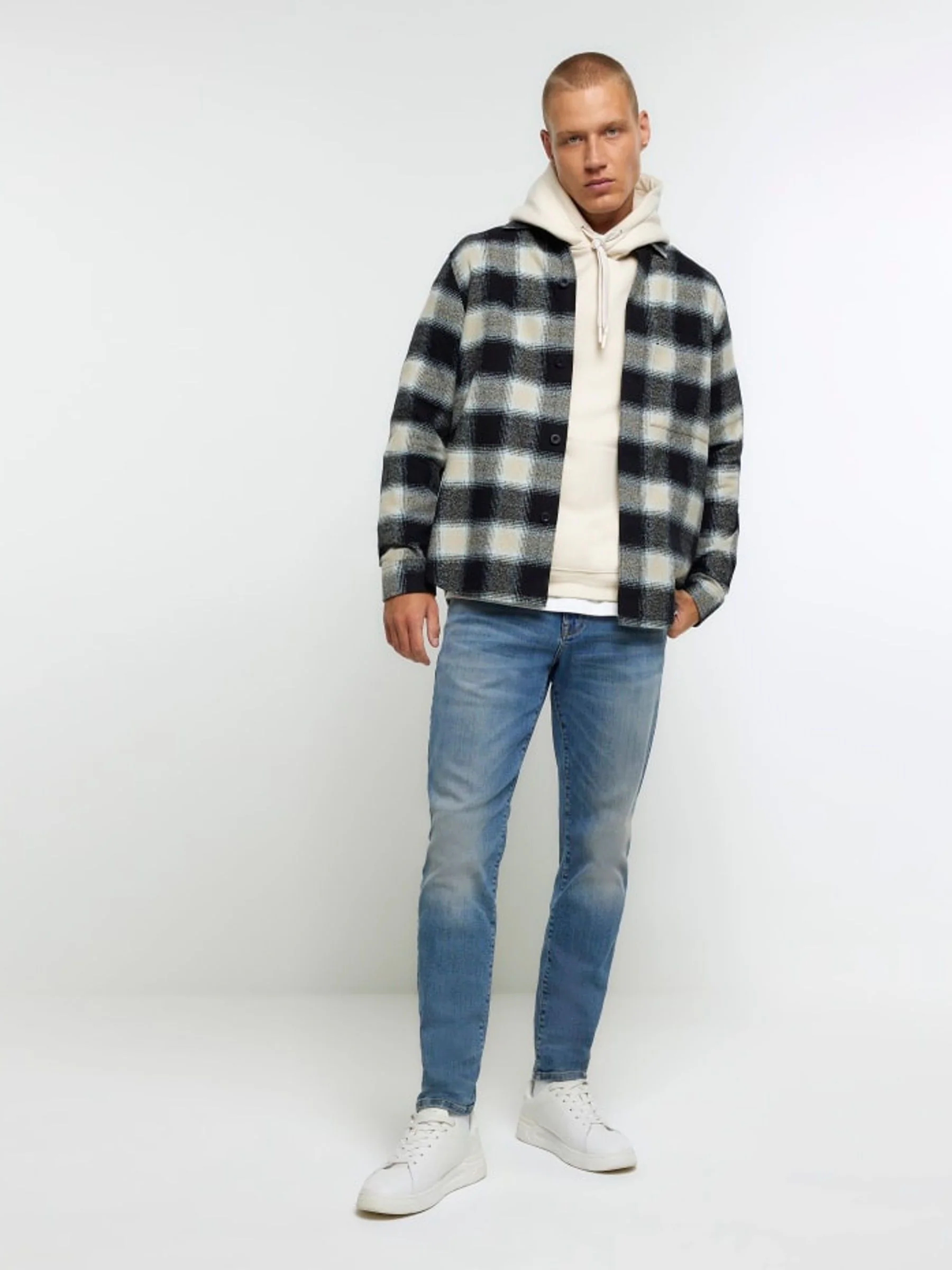 Blauw - River Island - Skinny-fit stretch jeans