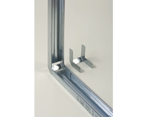 Knauf 90° 80 mm hoekverbinder voor CD-profiel 60/27 mm, verpakking van 50 stuks.