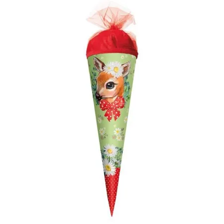 Roth Motiv-Schultüte, Reh, 50cm, rund, Tüllverschluss