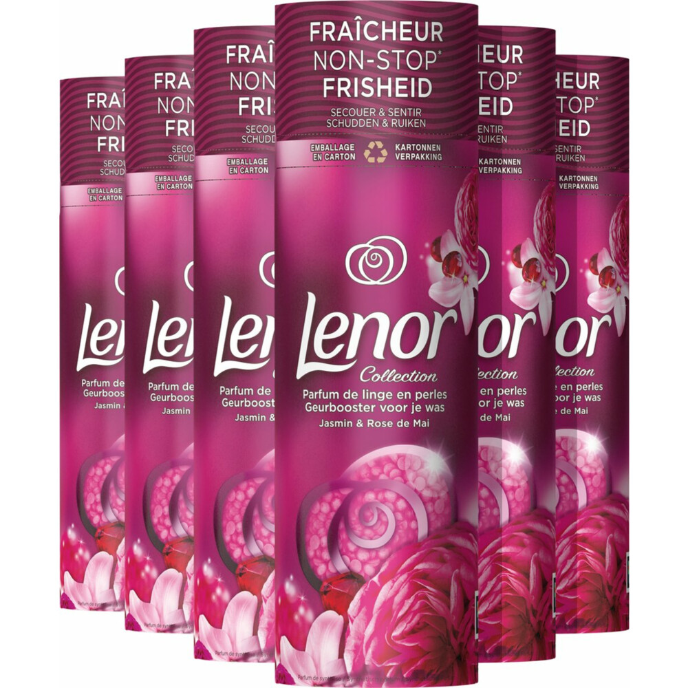 6x Lenor In-Wash Geurbooster Jasmijn & Rose de Mai 19 wasbeurten235 gr