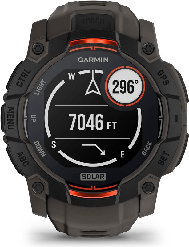 Garmin Instinct 3 Solar - Zwart - GPS Horloge met Charcoal Band
