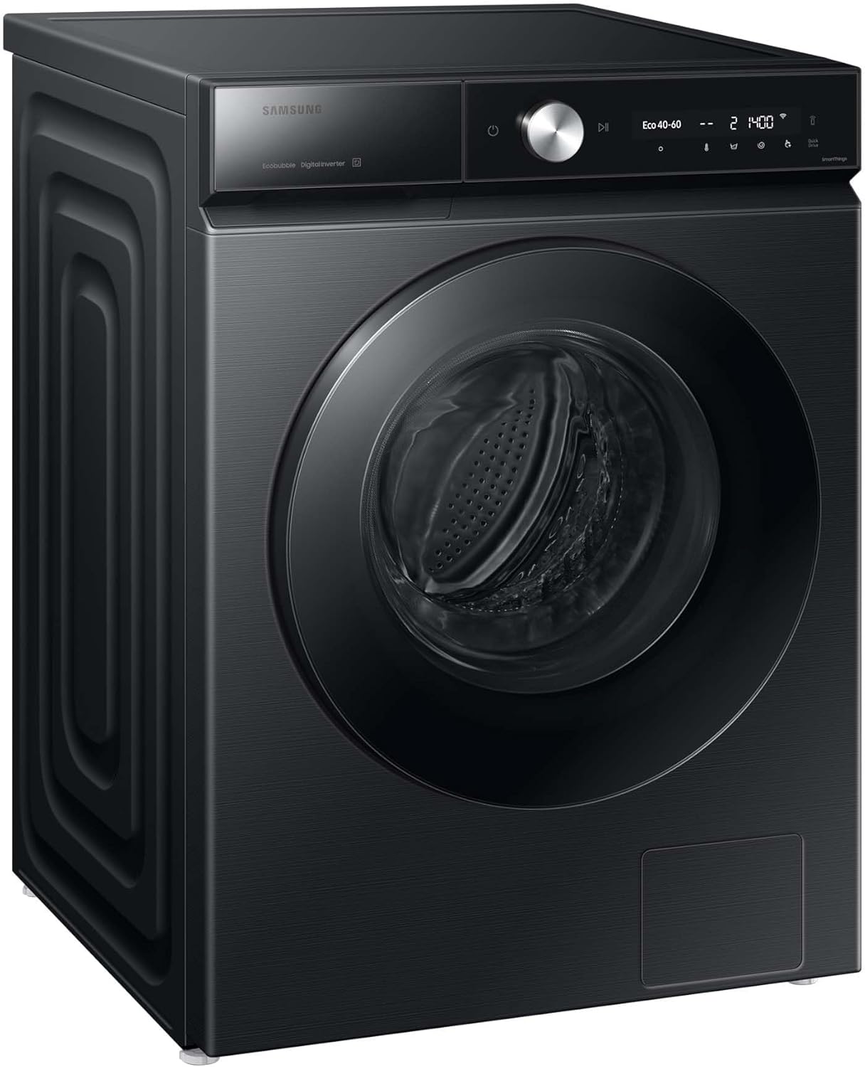 Samsung WW90DB8U95GBU2 Bespoke Waschmaschine, 9 kg, 1.400 U/min, Extra energiesparend, EEK: A (-30%), AI Ecobubble, QuickDrive, AI Wash, SuperSpeed 39 Min, Schwarz