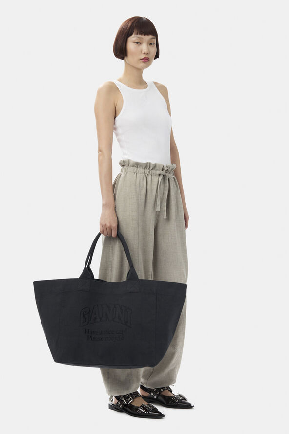 Ganni Small Easy Shopper Black