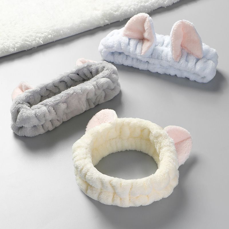 Yulu - Chenille kattenoor gezichtsreiniger hoofdband