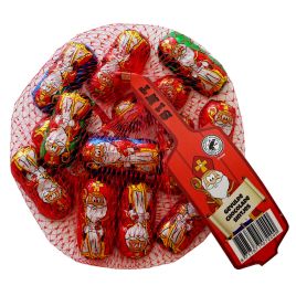 Gevulde chocolade sintjes in netje (100 gram)
