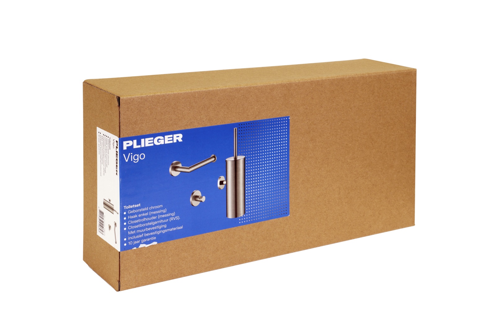 Plieger Vigo toiletaccessoiresset 3-delig geborsteld chroom