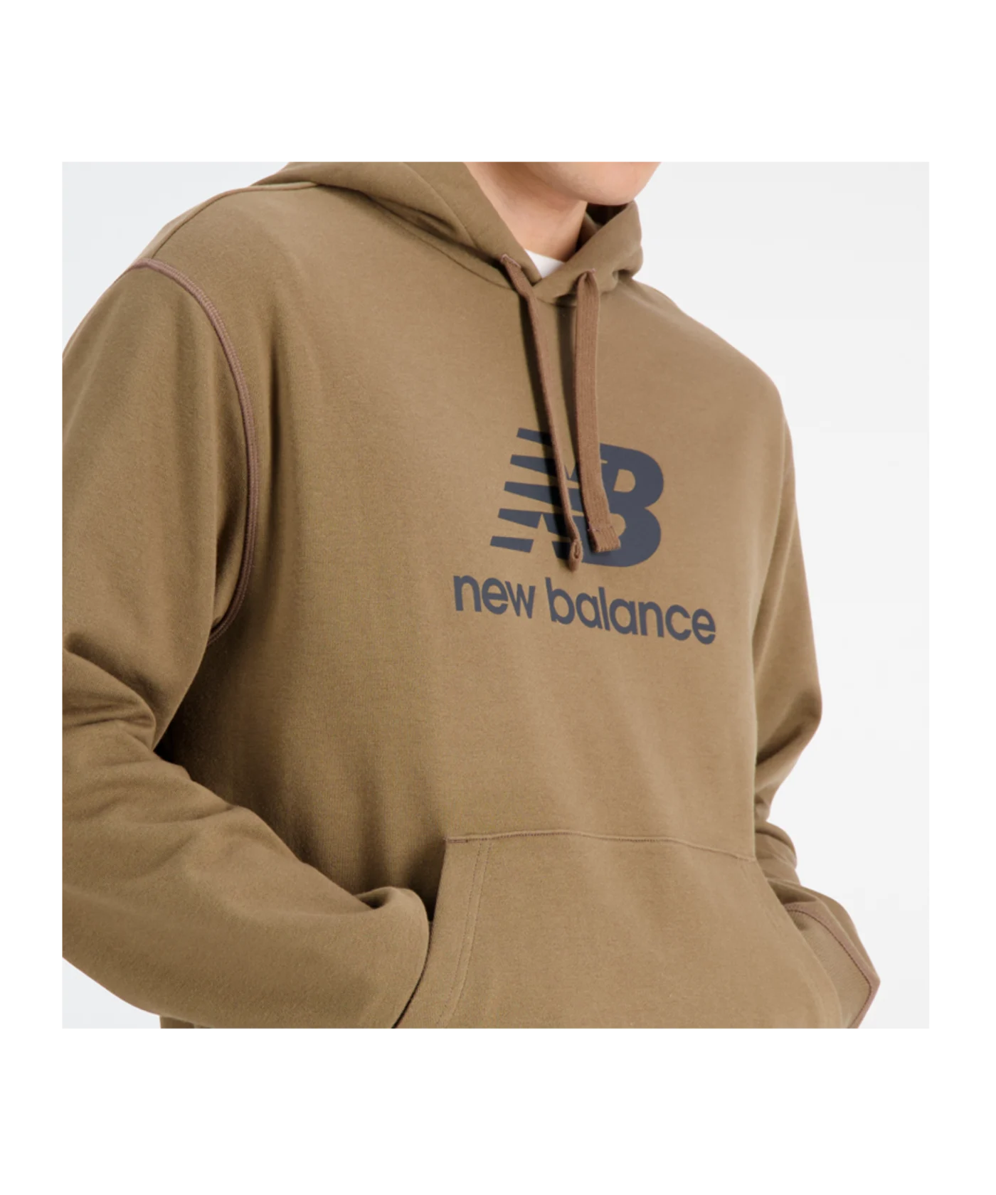 New Balance Essentials Logo Hoody Braun FDHE