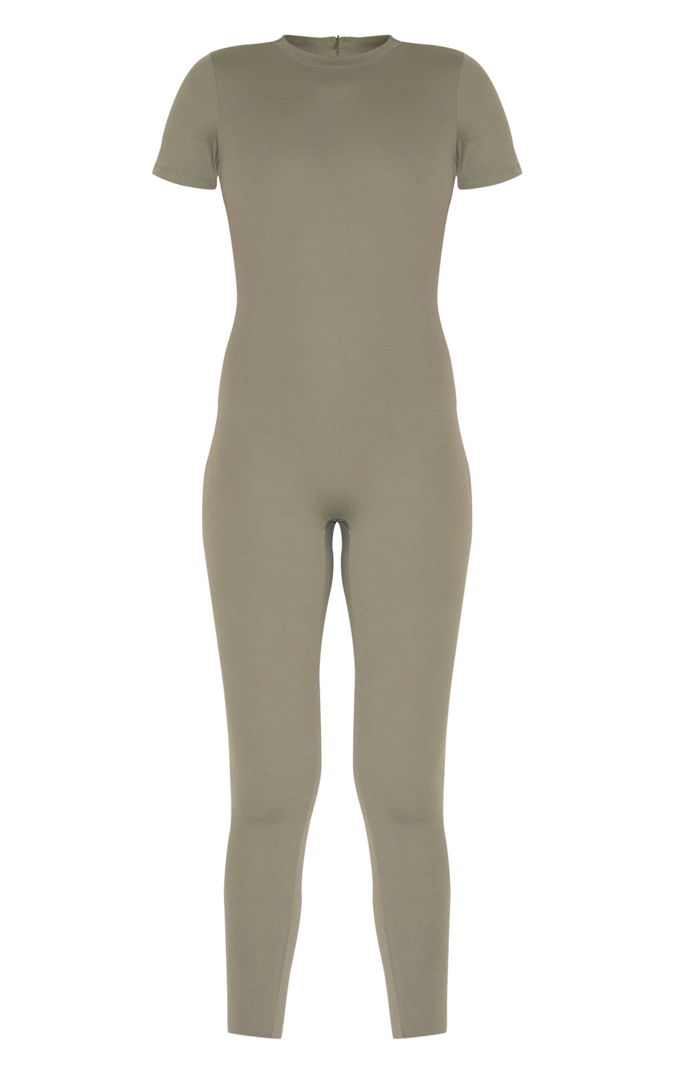 Vert Olive Combinaison Sculptante À Manches Courtes Ultimate Sculpt