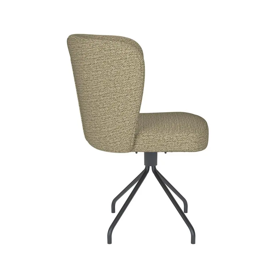 Housecraft Stan Eetkamerstoel Draaibaar Metaal Spider Pistache groen