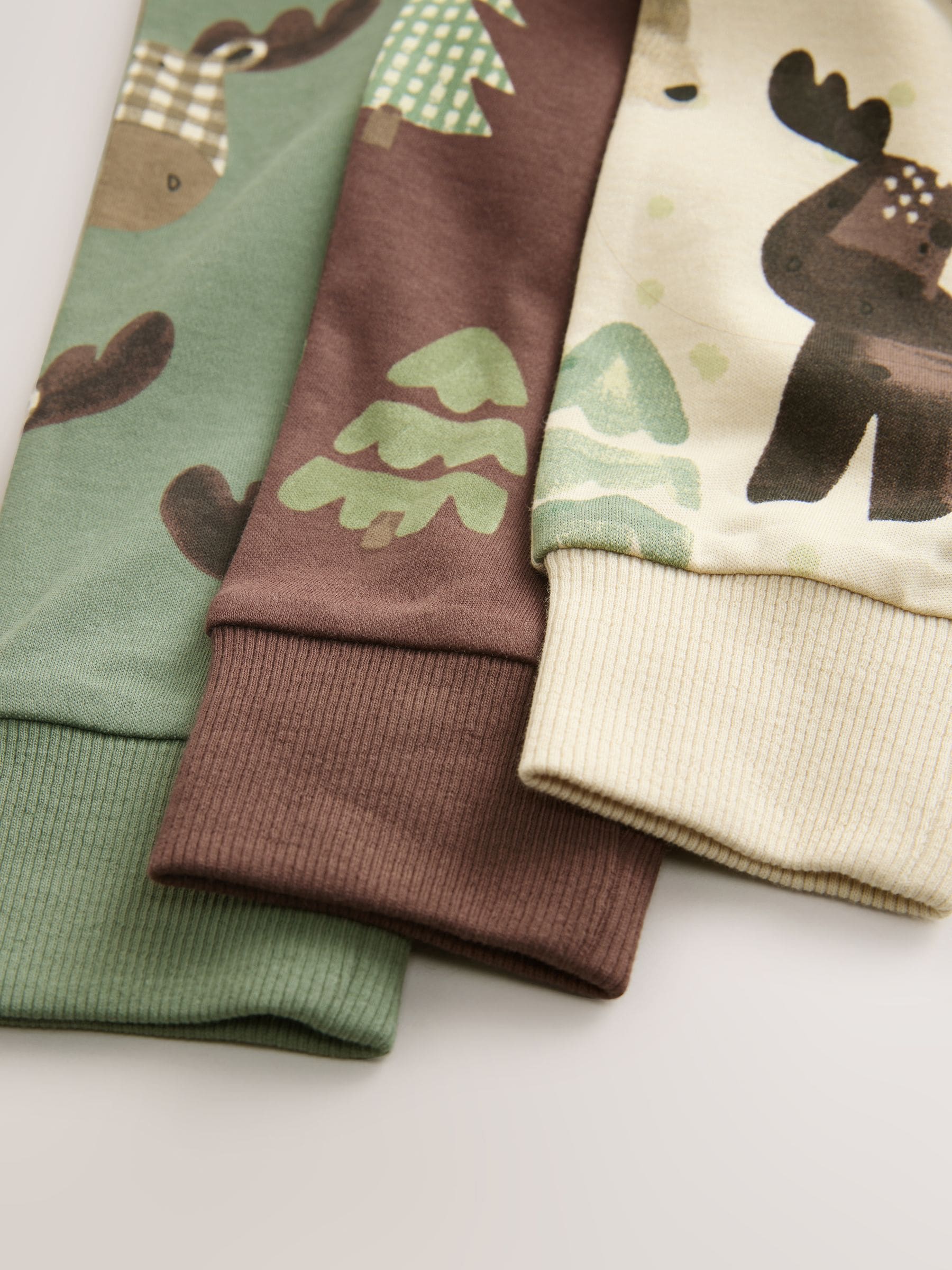 Teal/Ecru Animal - Verpakking van 3 knusse pyjama's (9 mnd-8 jr)