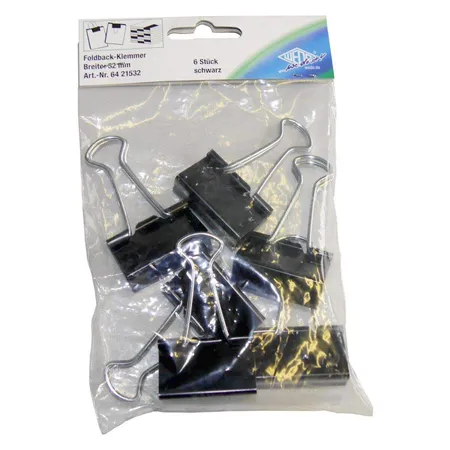 WEDO® Foldback Klammern, 32 mm, 6 Stück