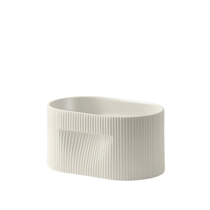 Muuto - Ridge Blumentopf, H 13 cm, off-white