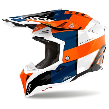 Casque cross Airoh AVIATOR 3 - MONARCH 2025 - Orange