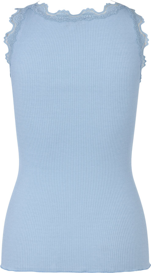 Rosemunde Silk top w/ lace Heaven blue