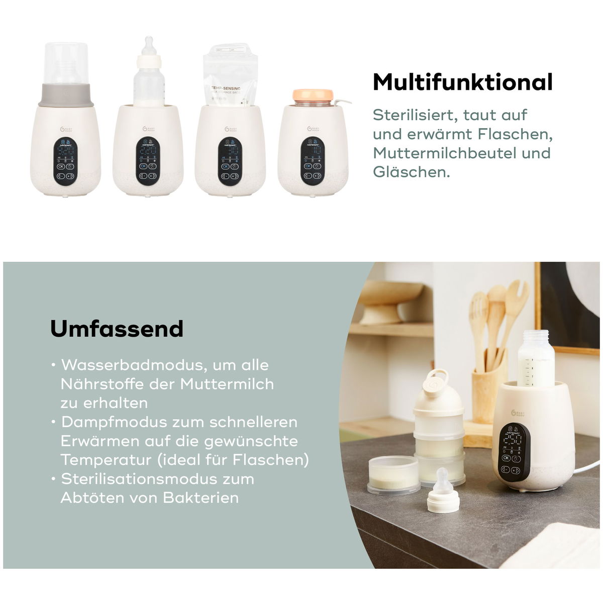 BabymoovBabymoov   NutriSmart Plus Flaschenwärmer mineral beige