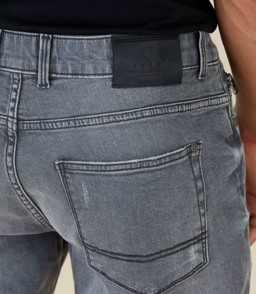 Jean effet usé gris 