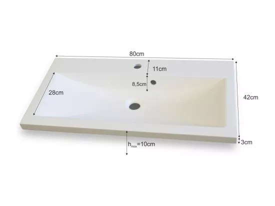 Ensemble meubles de salle de bain collection RAVEN, coloris noir mat et brillant, avec miroir