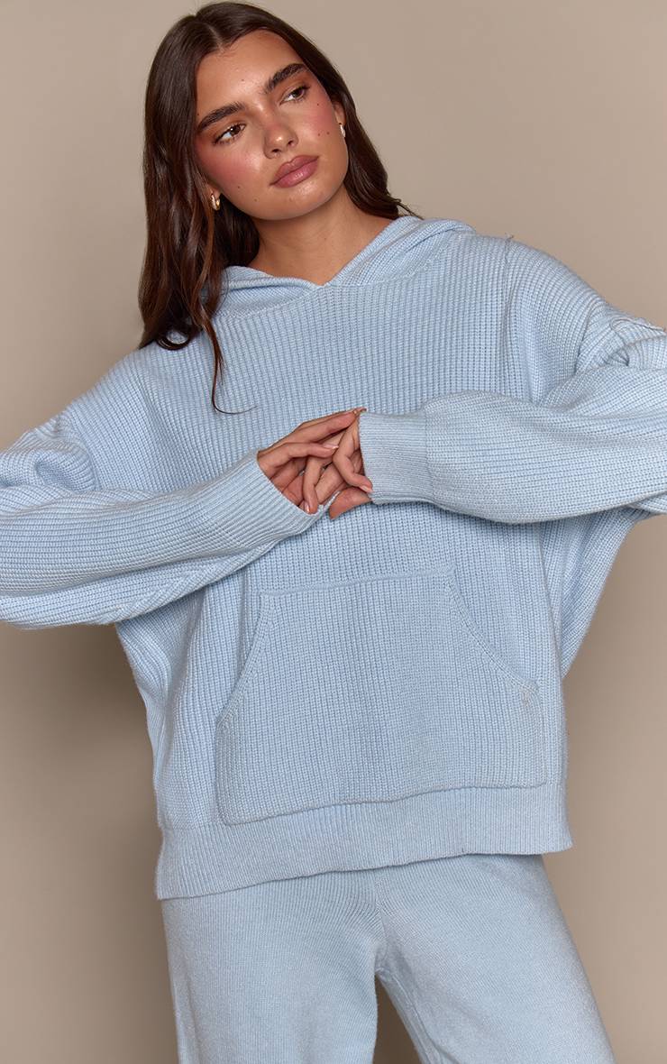Bleu Layette Sweat À Casynthétiqueche Oversize En Maille
