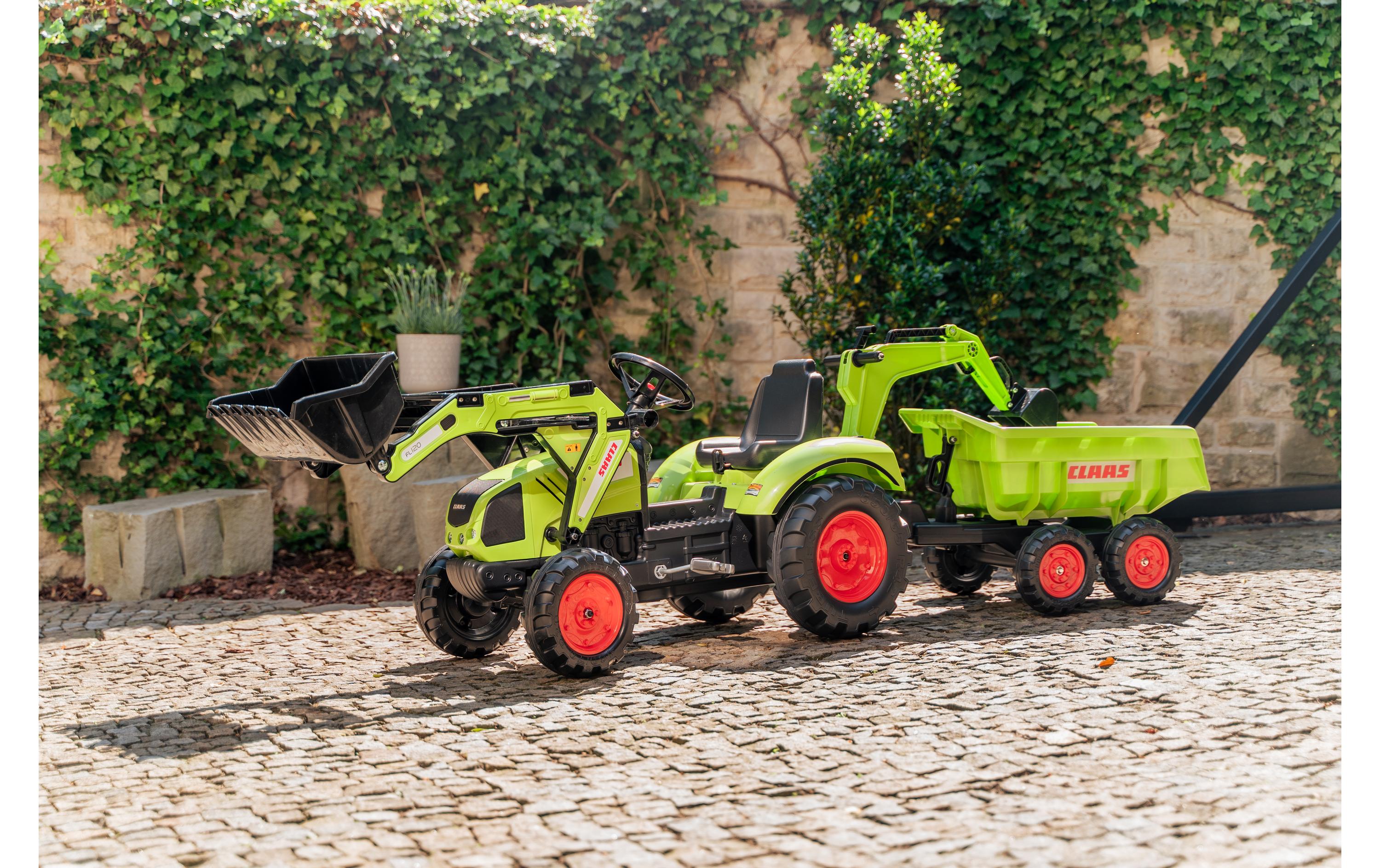 Claas Traktor + Anh. XXL<br>Baggerlader mit Maxi-Bagger und Kippanhänger