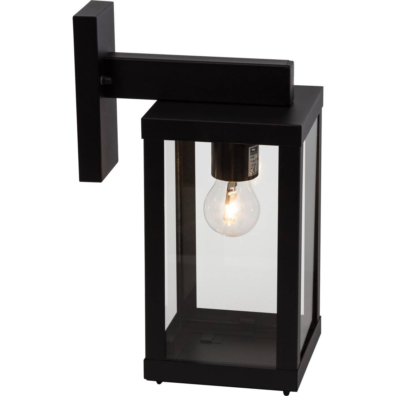 BRILLIANT Lampe Gaia Außenwandleuchte hängend schwarz | 1x A60, E27, 60W, geeignet für Normallampen (nicht enthalten) | IP-Schutzart: 44 - spritzwassergeschützt