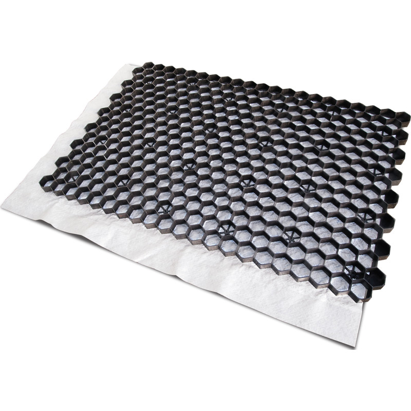 Grindrooster met geotextiel Zwart 119x78.6x3cm