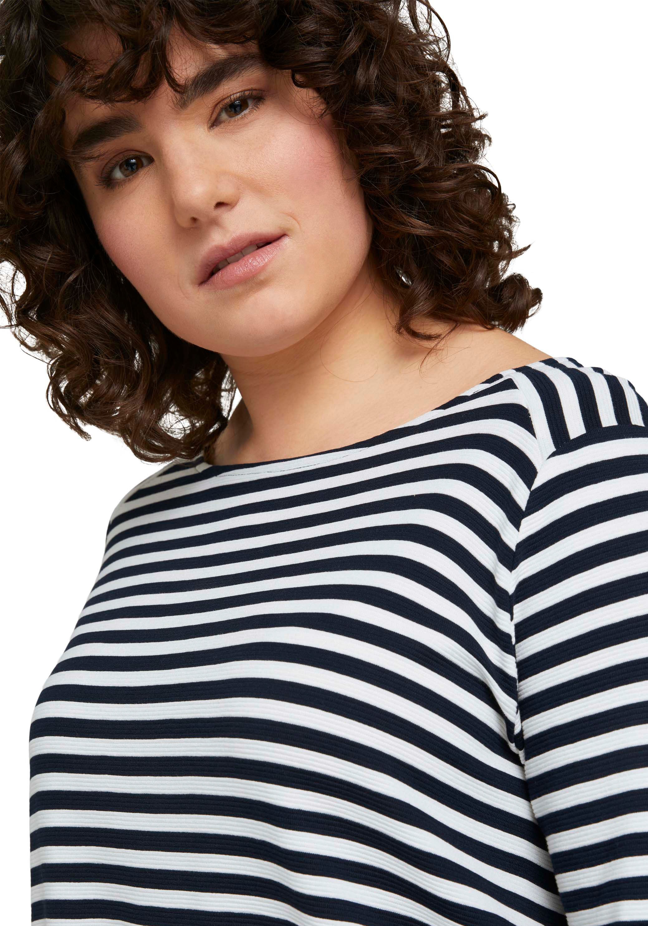 TOM TAILOR PLUS 3/4-Arm-Shirt , mit Streifen