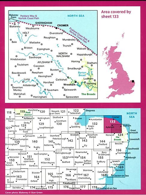 ORDNANCE SURVEY - 133 GB NORTH EAST NORFOLK 1 50 000