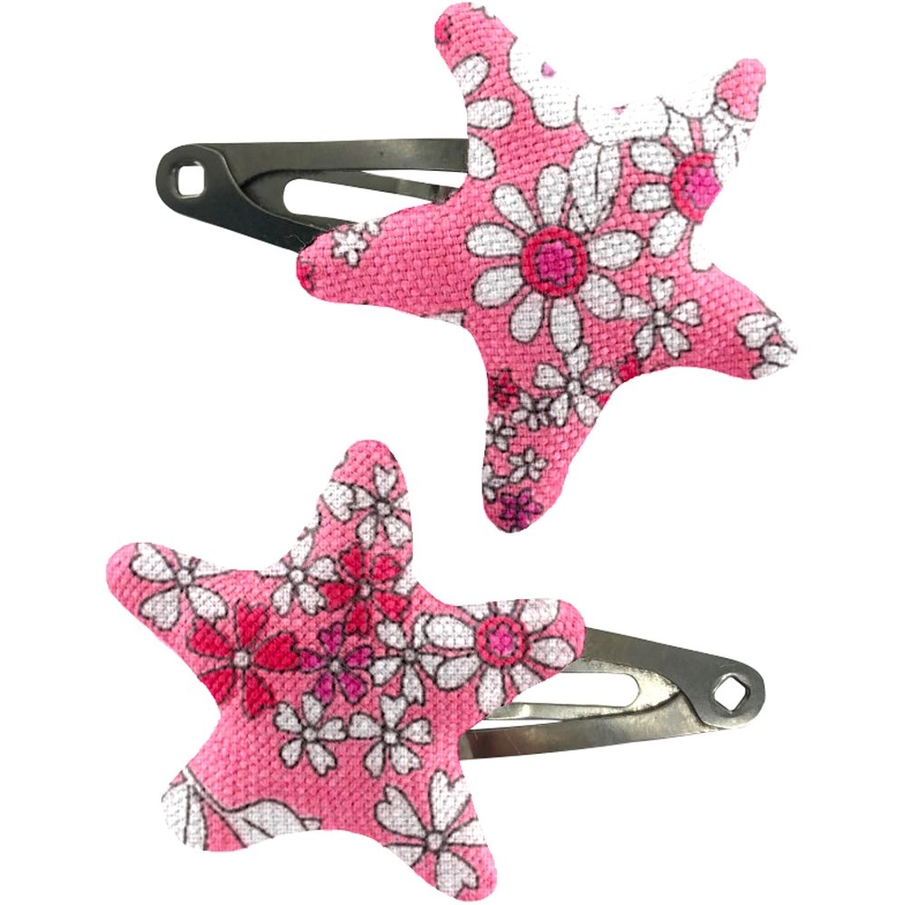Barrettes Clic-Clac Étoile Violette Rose