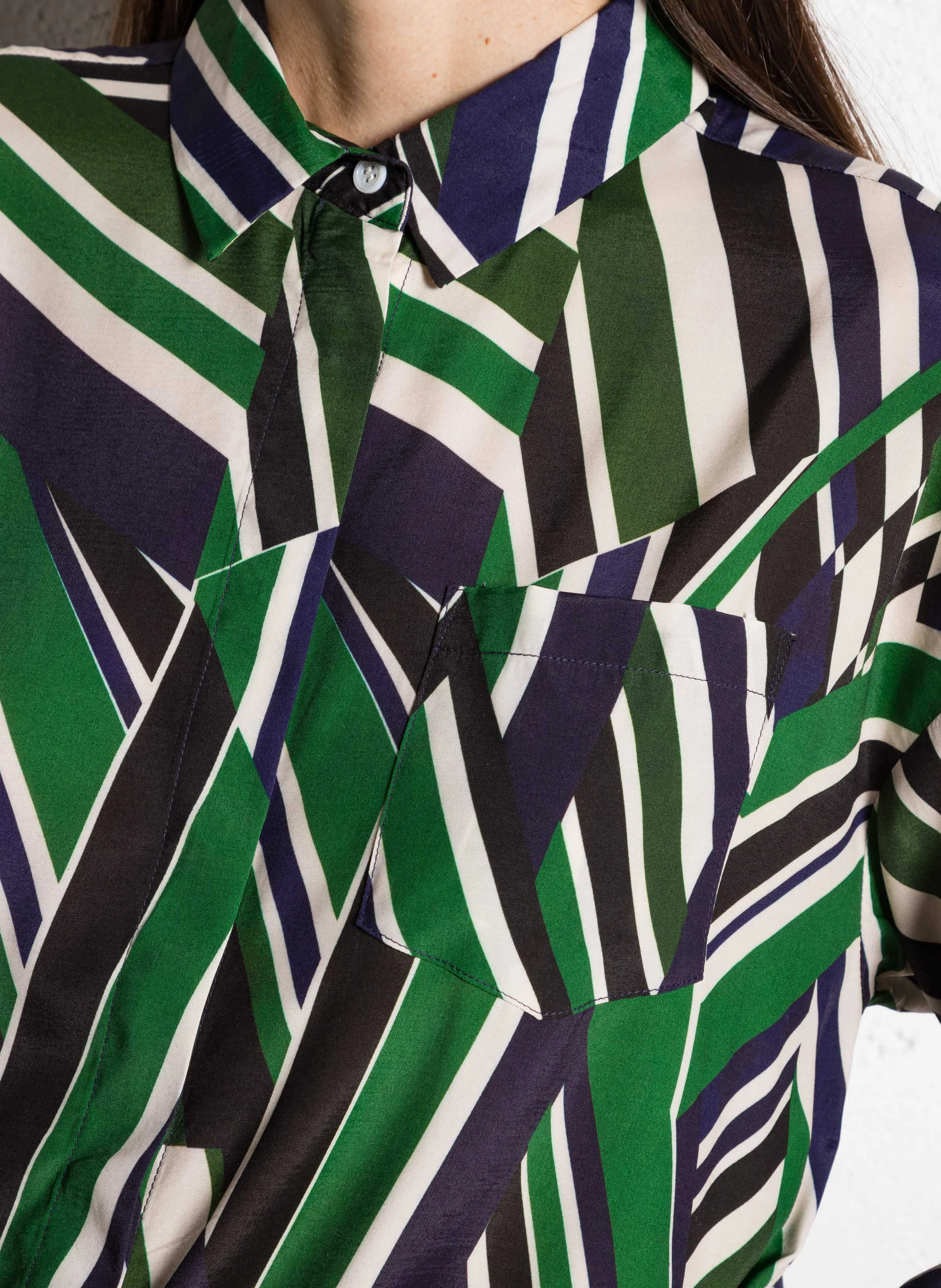 CHANICE - Chemise satinée ample à motif | Multicolore