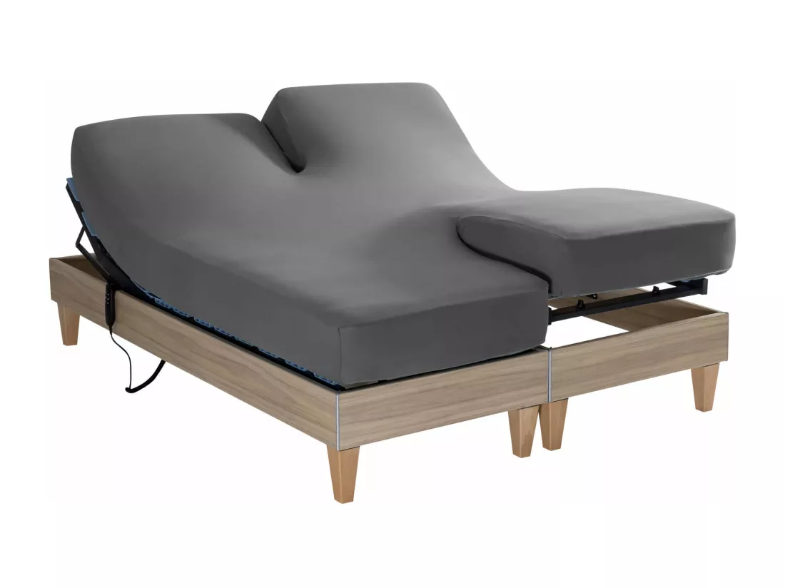 Drap housse gris souris TPR jersey extensible 2x80x200