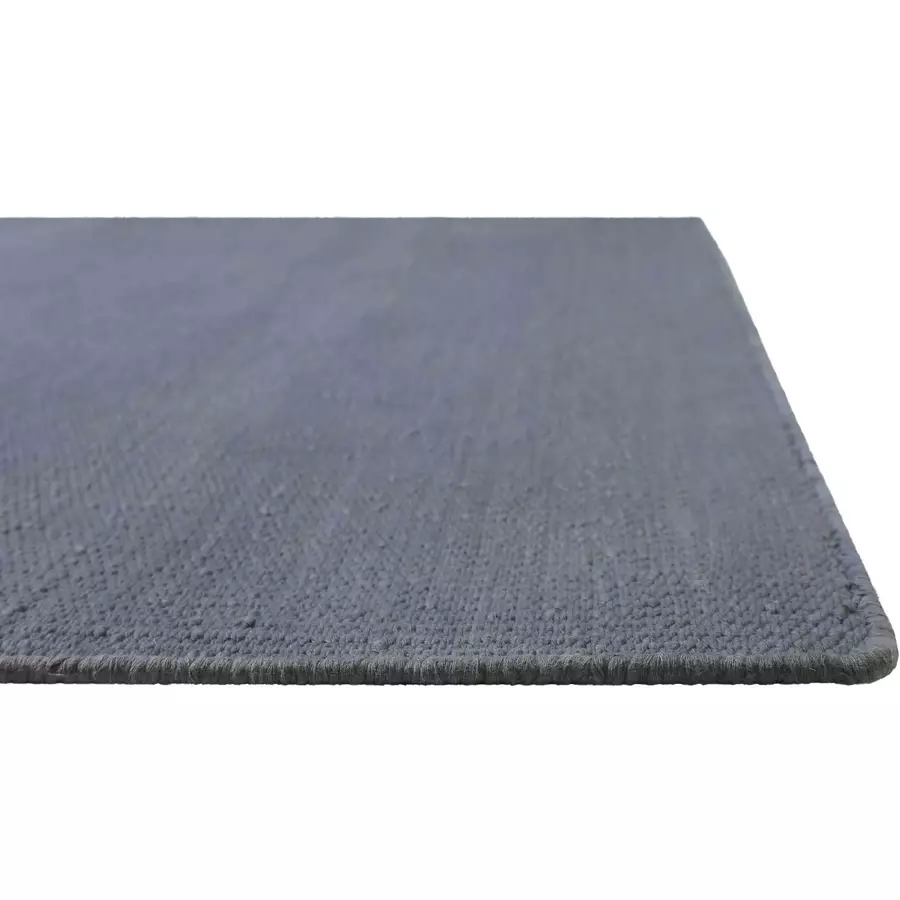 Green Looop Handweb-Teppich Nizza blau grau