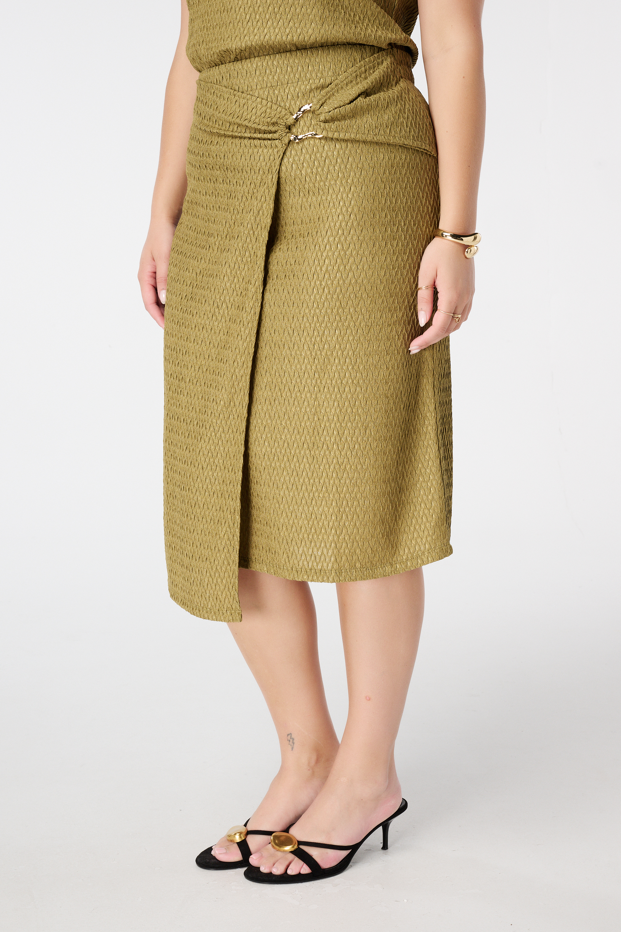 Midi rok Lime groen