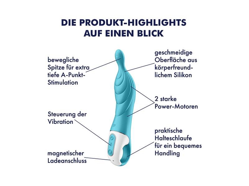 Satisfyer Vibrator A-Mazing 2 türkis Hochwertiges Sextoy aus geschmeidigem Silikon