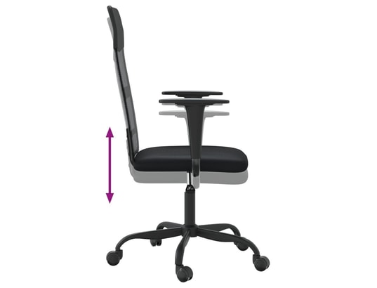 VIDAXL - Chaise de bureau noir tissu en maille et similicuir