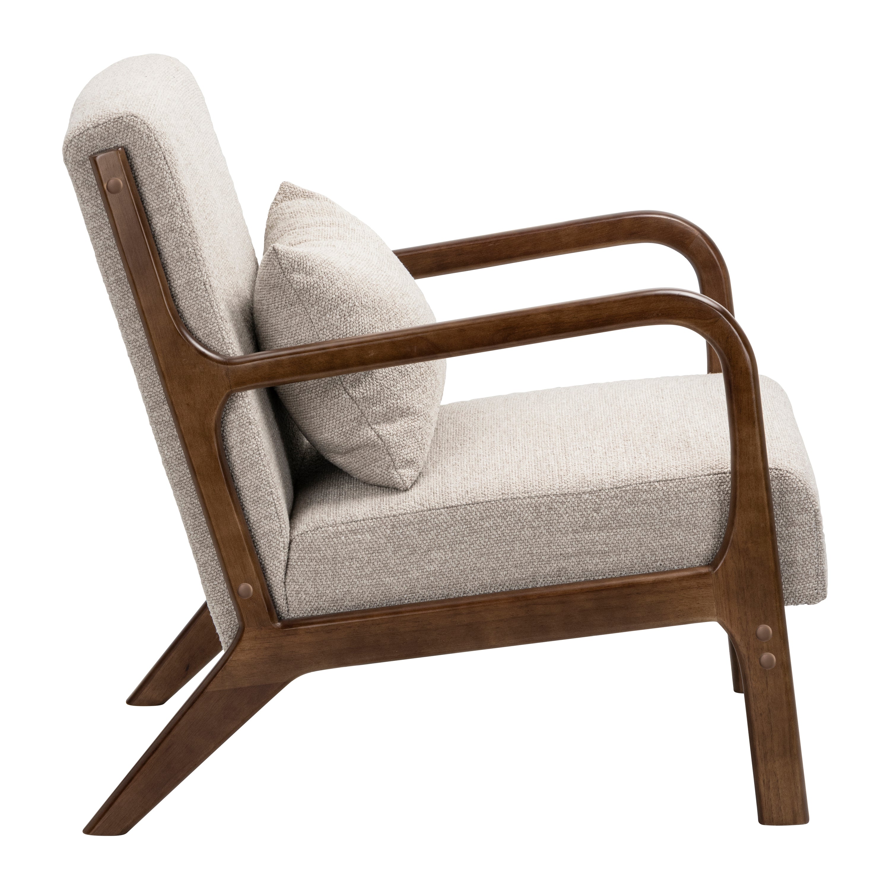 by fonQ Wise Fauteuil - Donker Walnoot - Beige