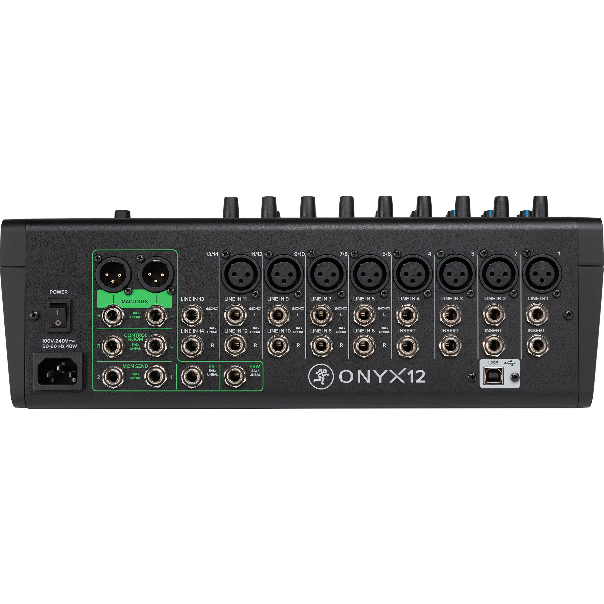 Mackie Onyx12 12-kanaals analoog mengpaneel