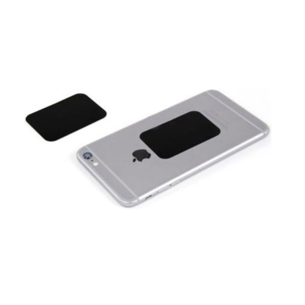 (65x45mm) Rechteckiger Metall Magnet Sticker für Handys (für Magnethalterungen) - Schwarz