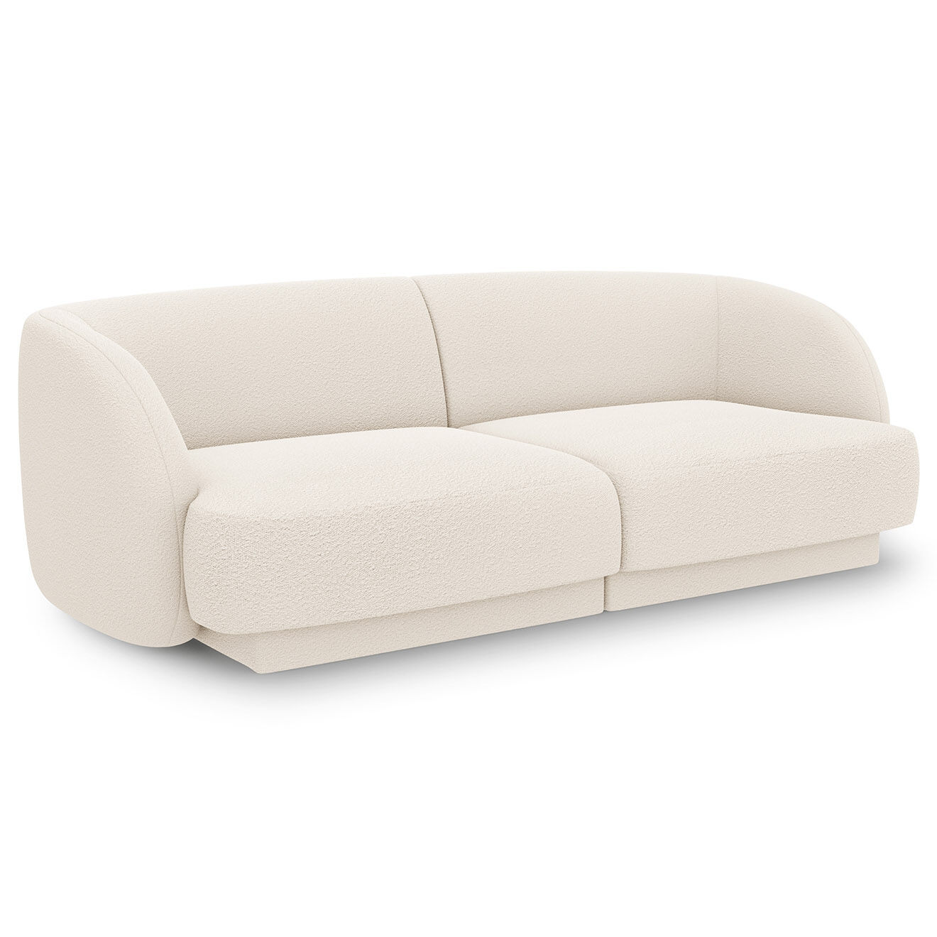 Micadoni Canapé Miley Bouclé 2 Places beige - 184x85x74 cm