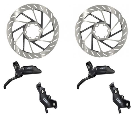 Paire de Freins Avant Sram DB8 Noir 950mm   Frein Arrière Sram DB8 Noir 2000mm   Disque Sram HS2 6 Trous Arrondi 220 mm