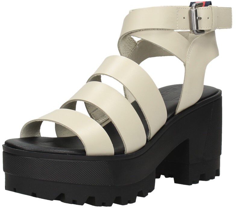 Tommy Hilfiger Heeled Leather Sandal beige