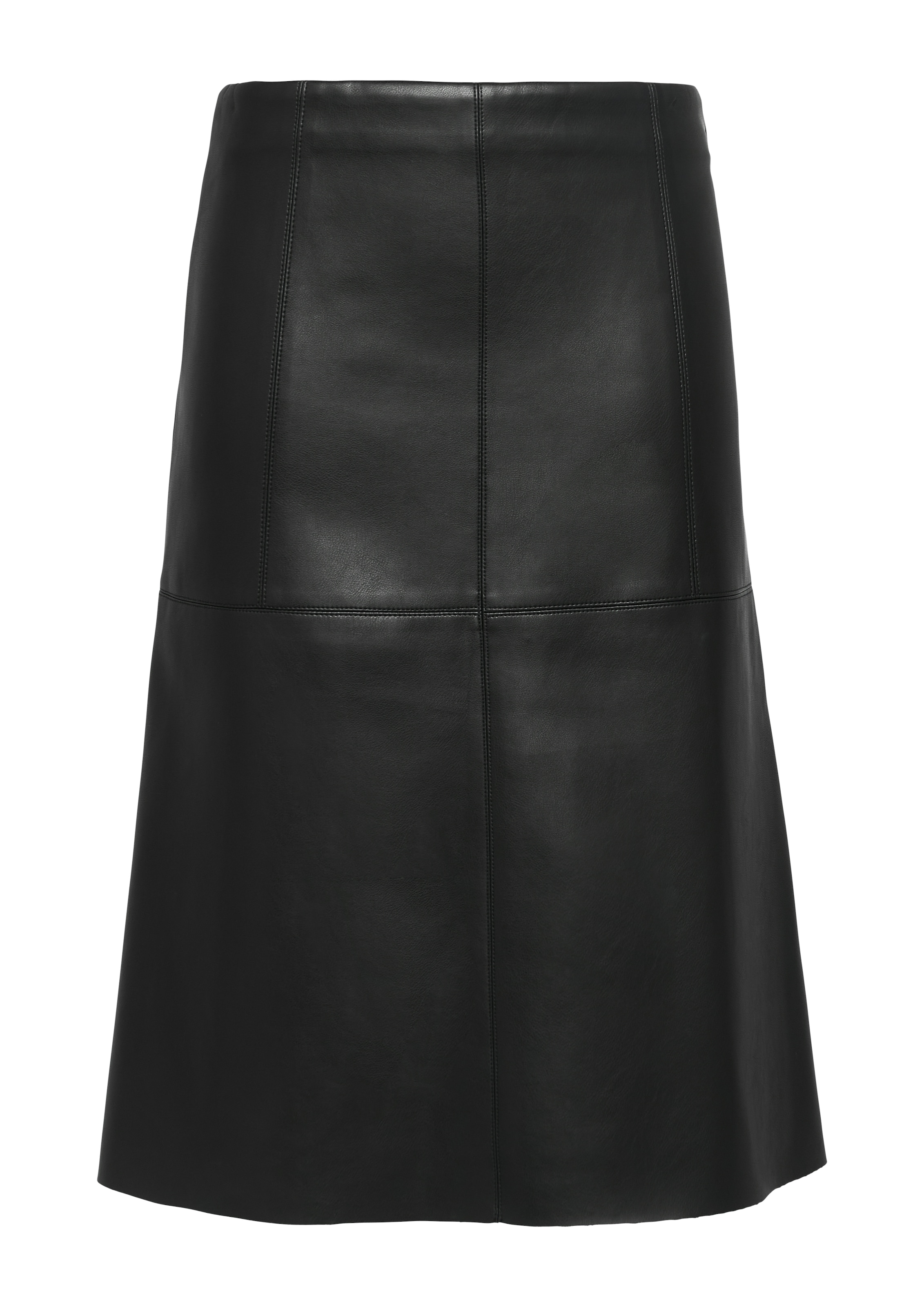 s.Oliver BLACK LABEL Lederimitatrock mit Ziernähten