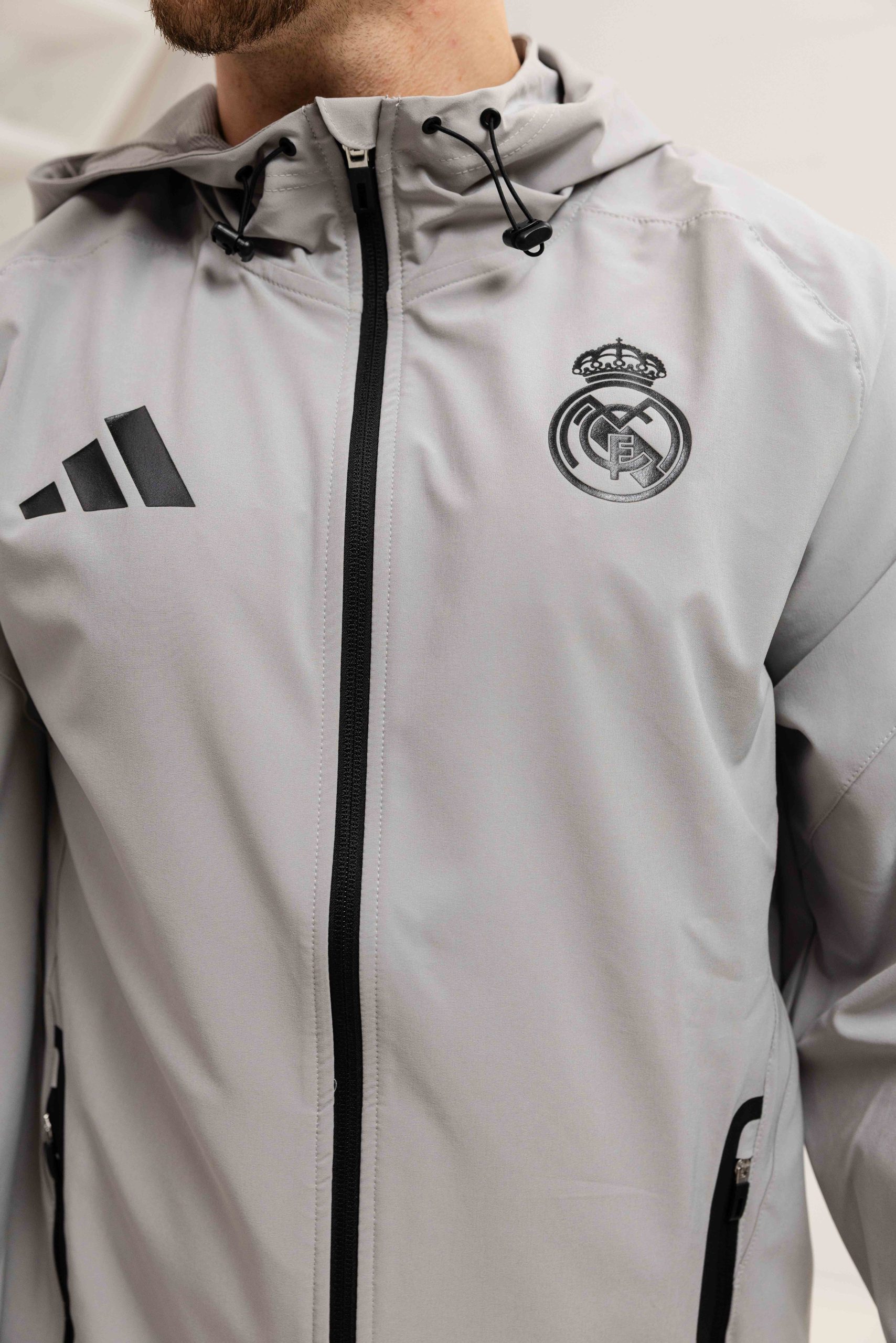 Real Madrid Vis Tech Trainingsjack Senior Grijs