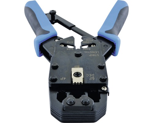 Universele krimptang voor RJ11-, RJ12-, RJ45-, 4P4C- en 4P2C-connectoren, Schwaiger NWZ10531