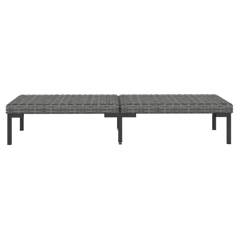 vidaXL - Loungeset - Grijs - Poly rattan - 3 stuks - Met kussens