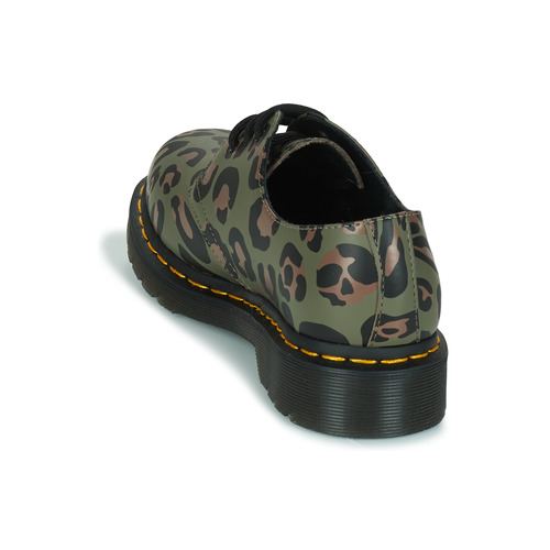 Dr. Martens - 1461 SMOOTH DISTORTED LEOPARD - Kaki