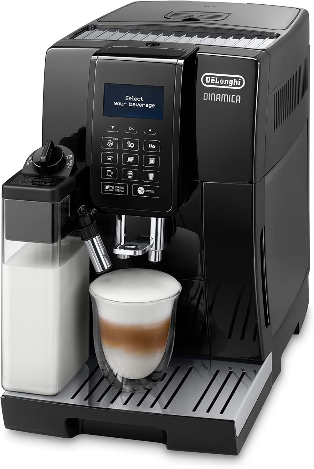De'Longhi ECAM353.75.B Espressomaschine, Kaffeevollautomat mit LatteCrema Milchsystem, schwarz